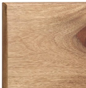 Prateleiras de parede 2 pcs 118x26x20cm madeira acácia maciça