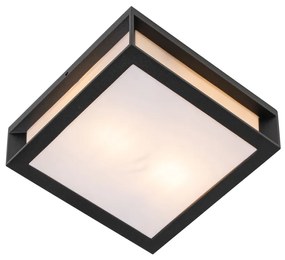 Candeeiro de parede exterior moderno preto 2 luzes IP44 - Jeffrey Moderno