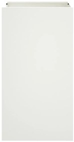 Vaso/floreira 42x38x75 cm aço branco