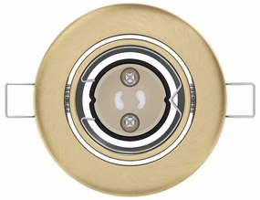 Spots Embutidos 12 pcs Redondo GU10 Latão Ø90 mm Aço