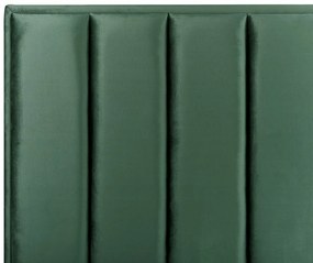 Cama de casal com arrumação em veludo verde escuro 180 x 200 cm SEZANNE Beliani