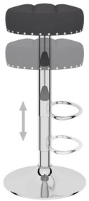 Bancos de Bar - 2 pcs - Tecido Preto