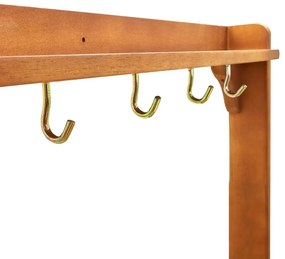 Trólei de cozinha/jardim madeira acácia maciça 92x43,5x141,5 cm