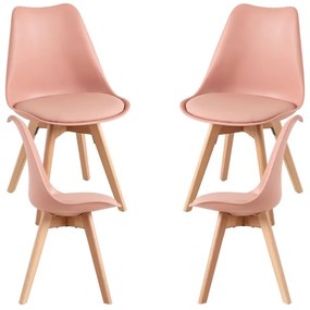 Pack 4 Cadeiras Synk Basic - Rosa de avelã