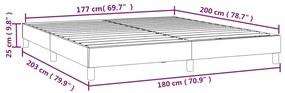 Estrutura de cama 180x200 cm veludo cinzento-escuro