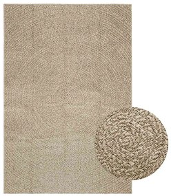 Tapete ZIZUR bege 140x200 cm aspeto de juta interior e exterior