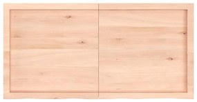 Prateleira de parede 120x60x(2-4)cm carvalho maciço não tratado