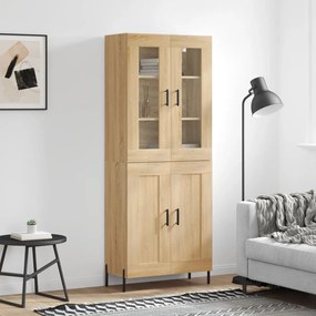 vidaXL Armário alto 69,5x34x180 cm derivados de madeira cor sonoma