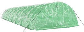 Estufa com estrutura de aço 80 m² 16x5x2,3 m verde