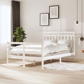 3100650 vidaXL Estrutura de cama 120x200 cm madeira maciça branco