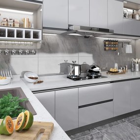 vidaXL Autocolante para móveis 500x90 cm PVC prateado brilhante