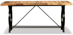 Mesa de jantar madeira de mangueira maciça áspera 180 cm
