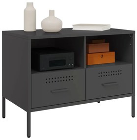 Móveis de TV 2 pcs 68x39x50,5 cm aço laminado a frio preto