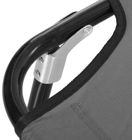 Espreguiçadeira Dobrável Reclinável – Relaxa Pliant – Cinzento – 188x5