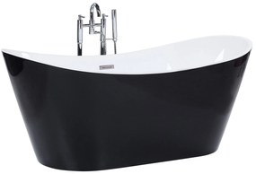 Banheira autónoma em acrílico preto 180 x 78 cm ANTIGUA Beliani