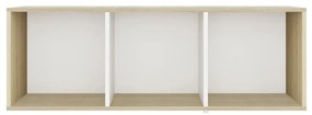 Móveis de TV 2pcs 107x35x37cm contrapl. branco/carvalho sonoma