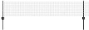 vidaXL Cerca com Poste Cinzeto 0,4 x 10 m Aço e PVC