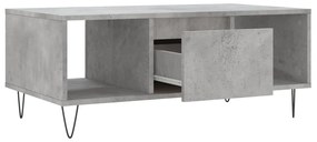 Mesa de centro 90x50x36,5 cm derivados madeira cinzento cimento
