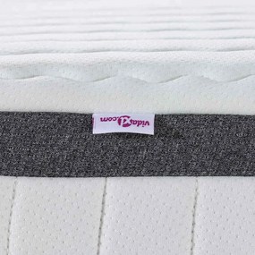 Colchões 2 pcs Branco, Cinza 70 x 200 cm Tecido Tricotado