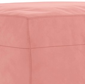 Banco 70x35x41 cm veludo rosa