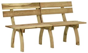 vidaXL Banco de jardim 160 cm pinho impregnado