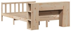 Cama com estante sem colchão 160x200 cm pinho maciço