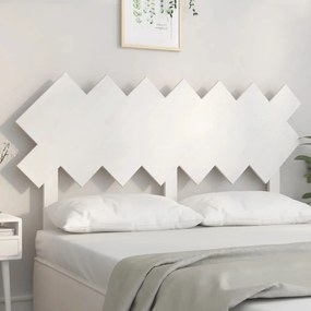 Cabeceira de cama 151,5x3x81 cm pinho maciço branco