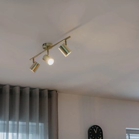 Candeeiro de teto moderno latão 3 luzes ajustáveis - Jeana