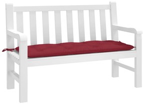 Almofadão p/ banco de jardim 120x50x7 cm tecido vermelho tinto