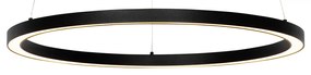 Candeeiro de suspensão preto 60 cm com LED regulável em 3 etapas - Girello Design
