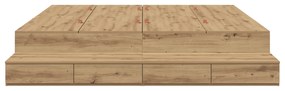 Cama Armazenamento Carvalho Artisan 180x200 cm