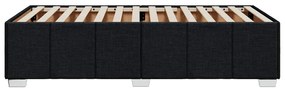 Estrutura de cama sem colchão 100x200 cm tecido preto
