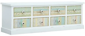 vidaXL Móvel de TV com gavetas 120x30x40 cm MDF branco