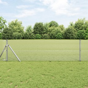 Cerca de Fio Soldado com 13 Postes 0.6x50 m Aço Galvanizado