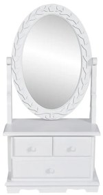 60627 vidaXL Toucador com espelho oval