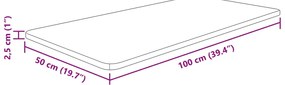 Bancada p/ WC 100x50x2,5 cm madeira tratada castanho-claro