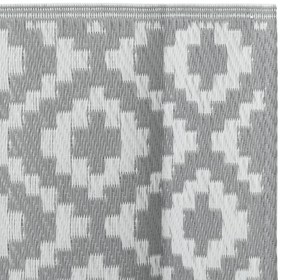 Tapete de exterior 190x290 cm ARAKIL PP cinzento