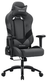 Cadeira gaming com almofada lombar Cinzento-preto