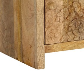 Mesa de cabeceira em madeira de mangueira maciça 40x30x50 cm