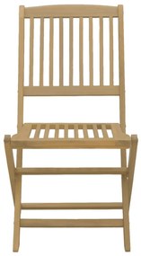 Conjunto de jantar p/ jardim 5 pcs madeira de acácia maciça