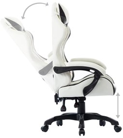 Cadeira estilo corrida couro artificial preto