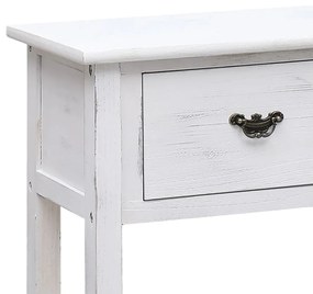 Consola de Entrada Gody em Madeira de Paulownia - Branco - Design Vint