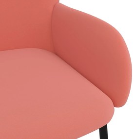 Cadeiras de jantar 2 pcs veludo rosa