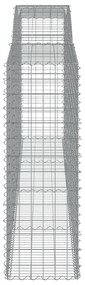 Cestos gabião arqueados 2pcs 400x50x140/160cm ferro galvanizado