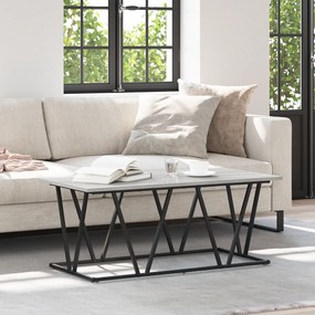 vidaXL Mesa de Centro Cinzento Sonoma 100x50x40 cm Feita de Madeira de Engenharia e Metal