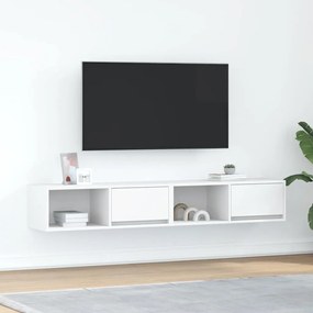 vidaXL Móveis de TV 2 pcs 80x31x25,5 cm deriv. madeira branco