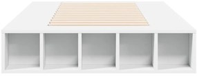Estrutura de cama 75x190 cm derivados de madeira branco