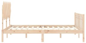 Cama sem colchão 140x190 cm madeira de pinho maciça