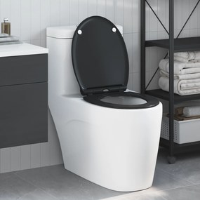Assento de Toilette com Liberação Rápida e Fechamento Suave Duroplast Preto