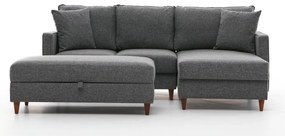 Sofá de Canto Eva – Cinzento – 210x82x195 cm